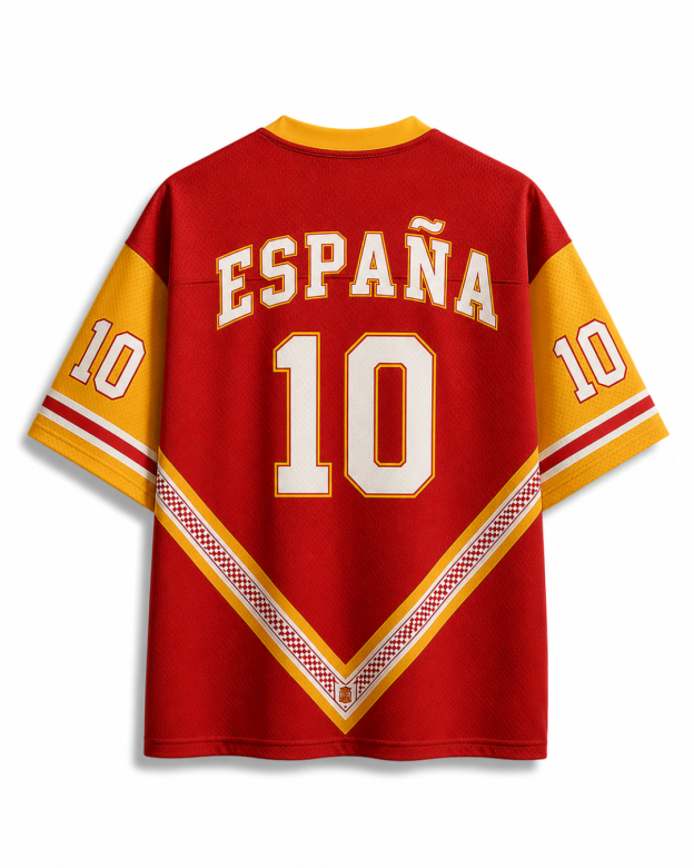 Spain 10 Vintage Soccer Mesh Jersey