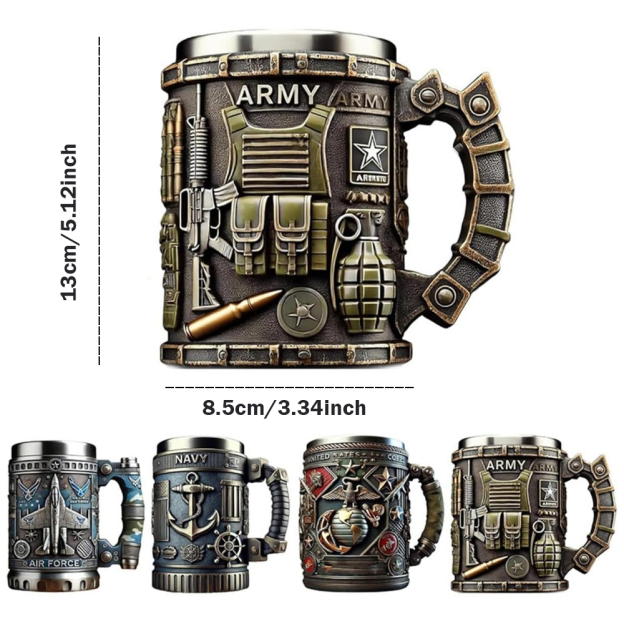 Military-Themed 3D Mug