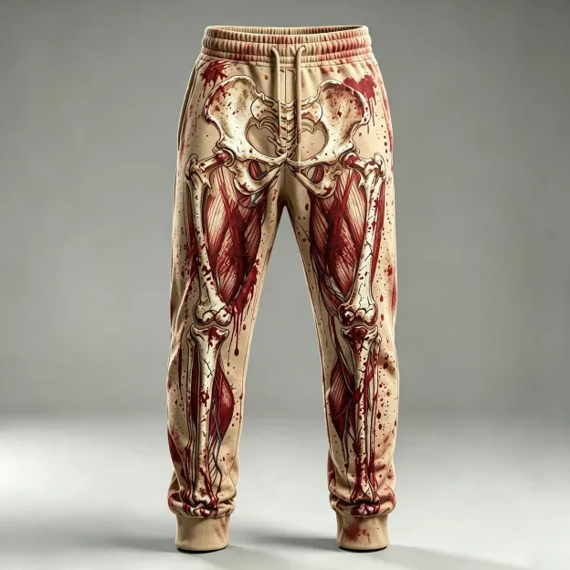 Men's Halloween Human Anatomy Bloody 3d Print Sweatpants