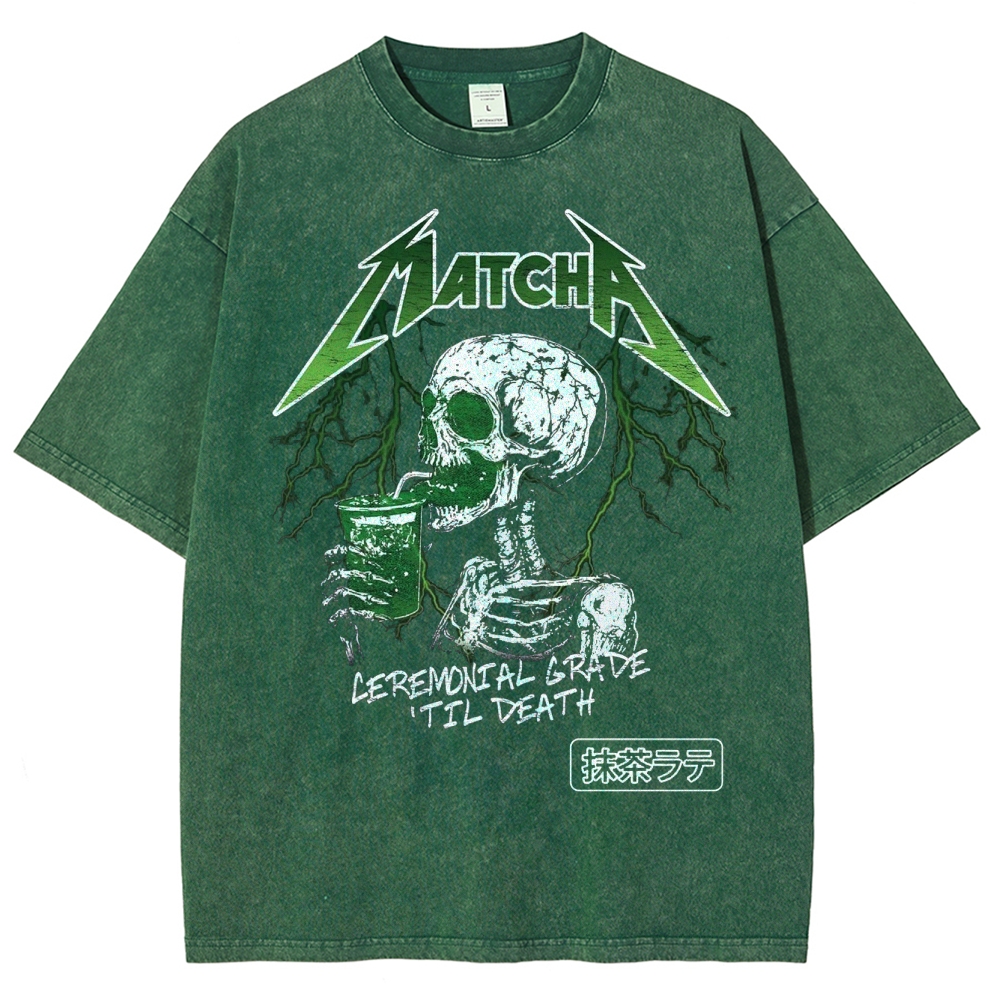 Fun Matcha Washed T-Shirt 