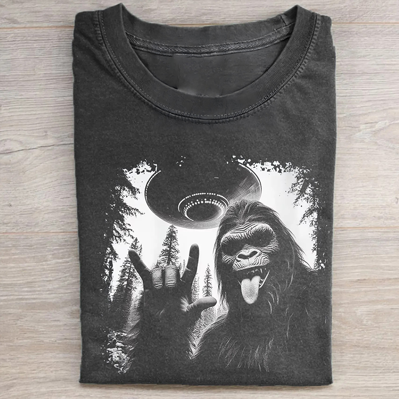 Bigfoot and UFO T-shirt