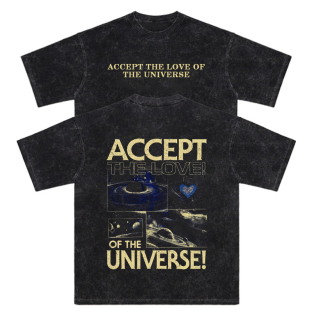 Accept The Love Ofthe Universe Washed T-Shirt