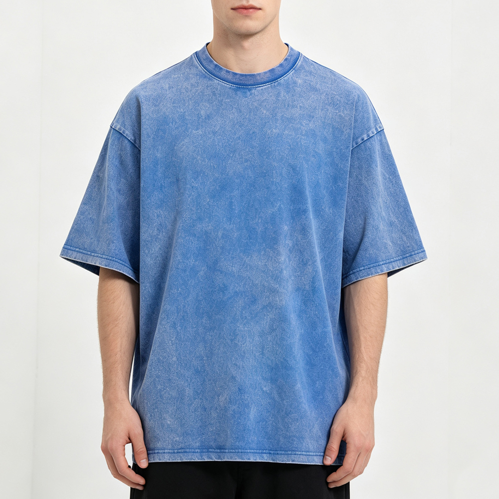 Customized Retro Style  Washed T-Shirt 