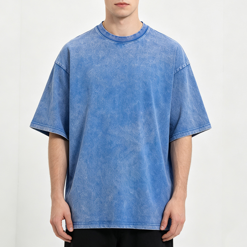 Customized Retro Style  Washed T-Shirt 