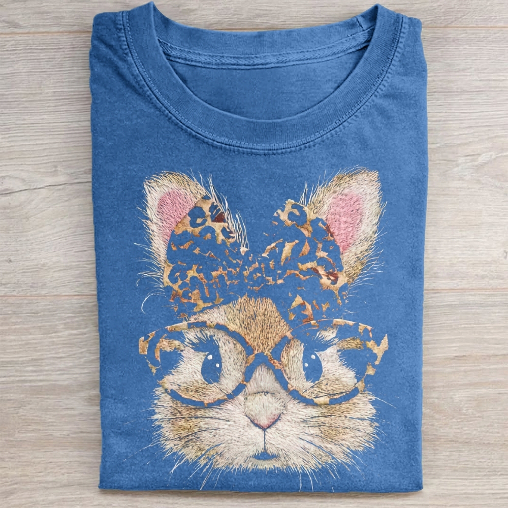 Retro Happy Easter Bunny Washed Tee