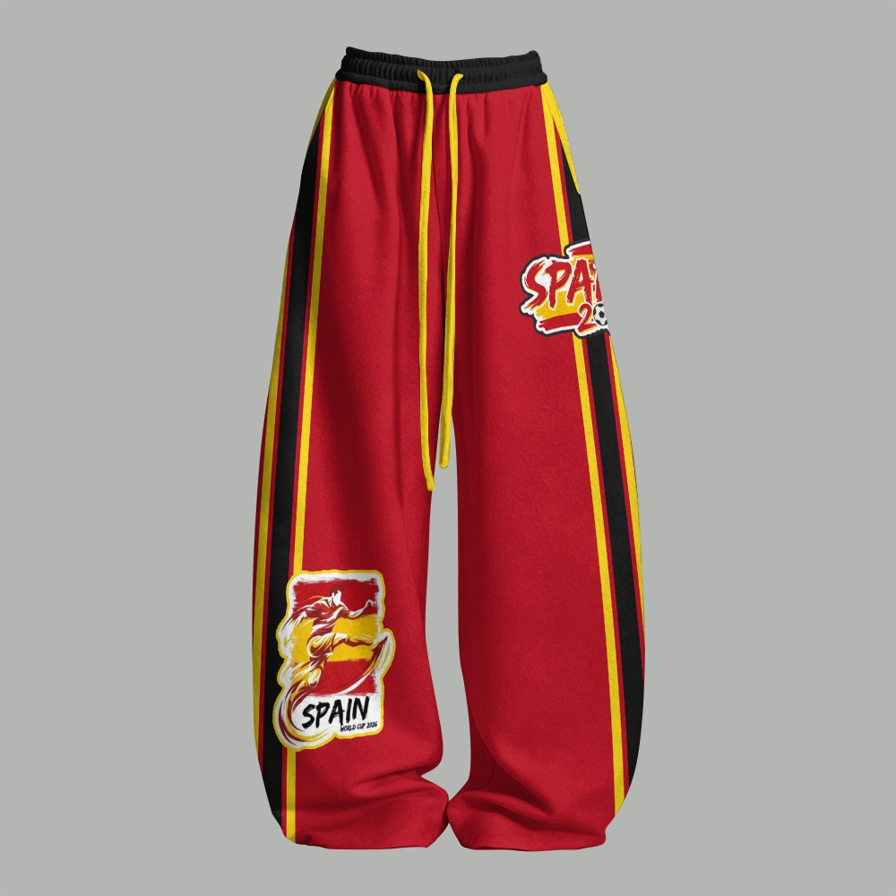 Spain Belgium Soccer Women T-Shirt  & Elasticated Trousers Two-Piece Set