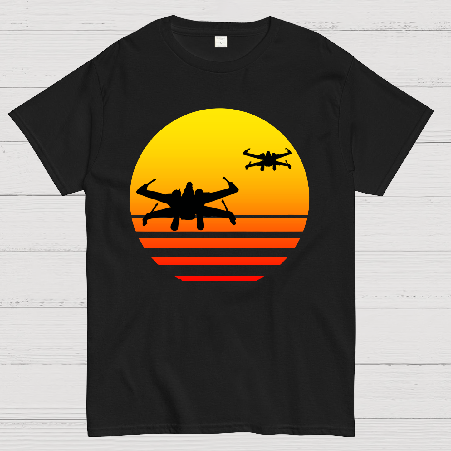 Tie Fighter Sunset Geeky T-Shirt