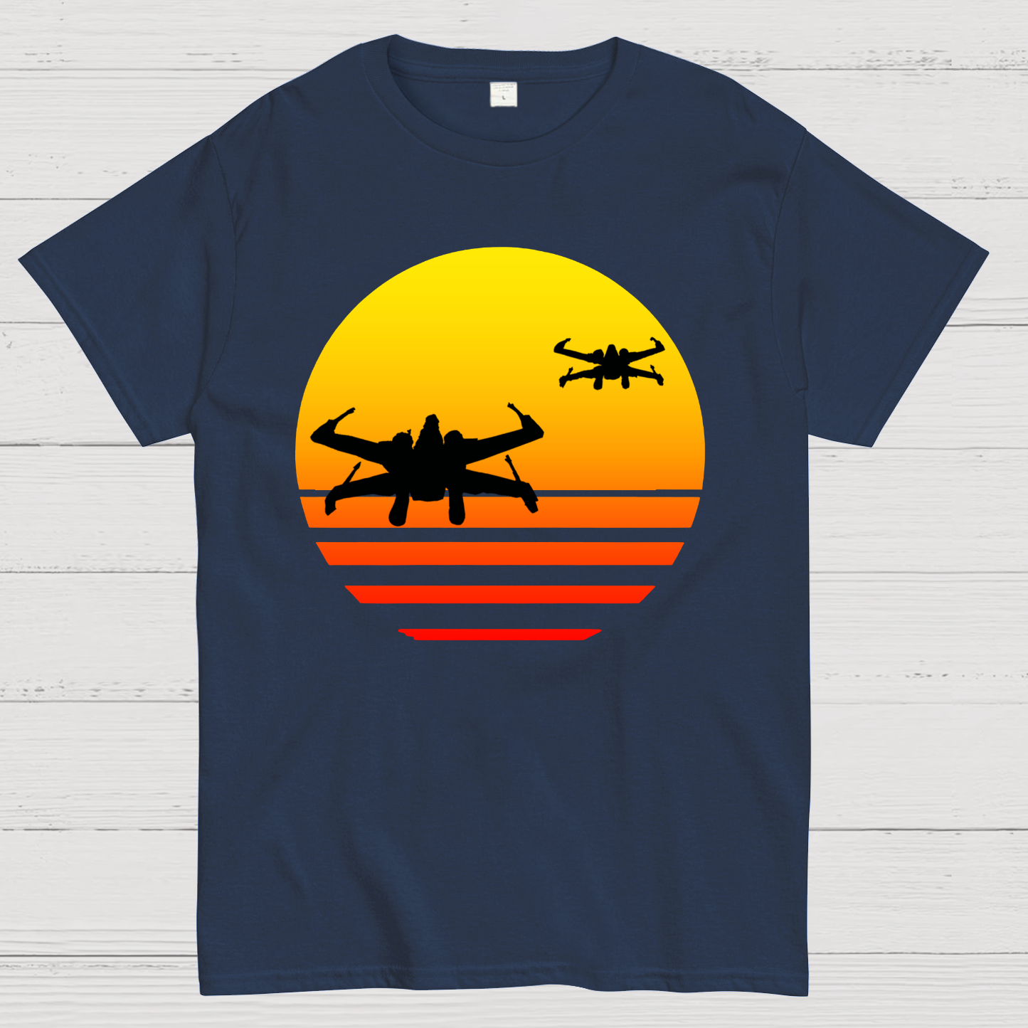 Tie Fighter Sunset Geeky T-Shirt