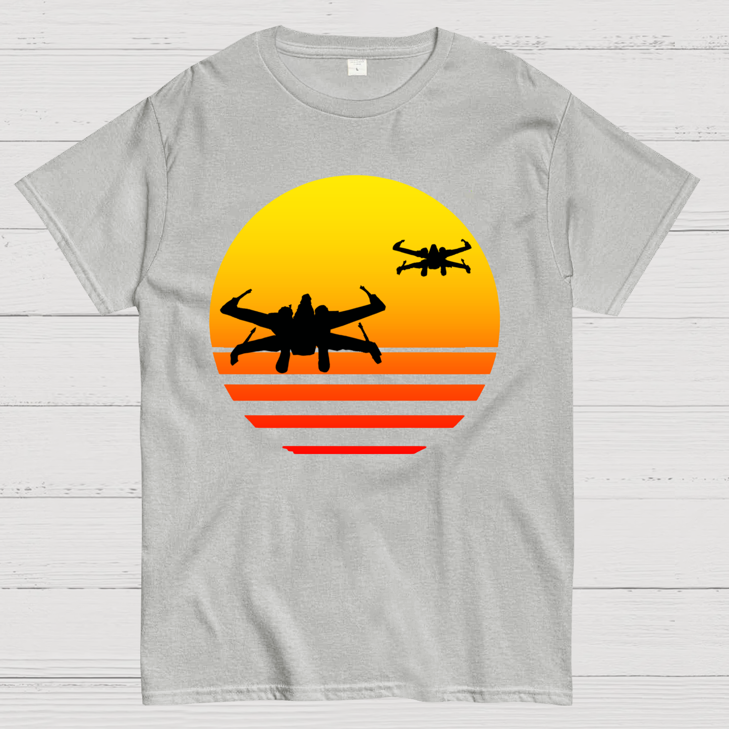 Tie Fighter Sunset Geeky T-Shirt