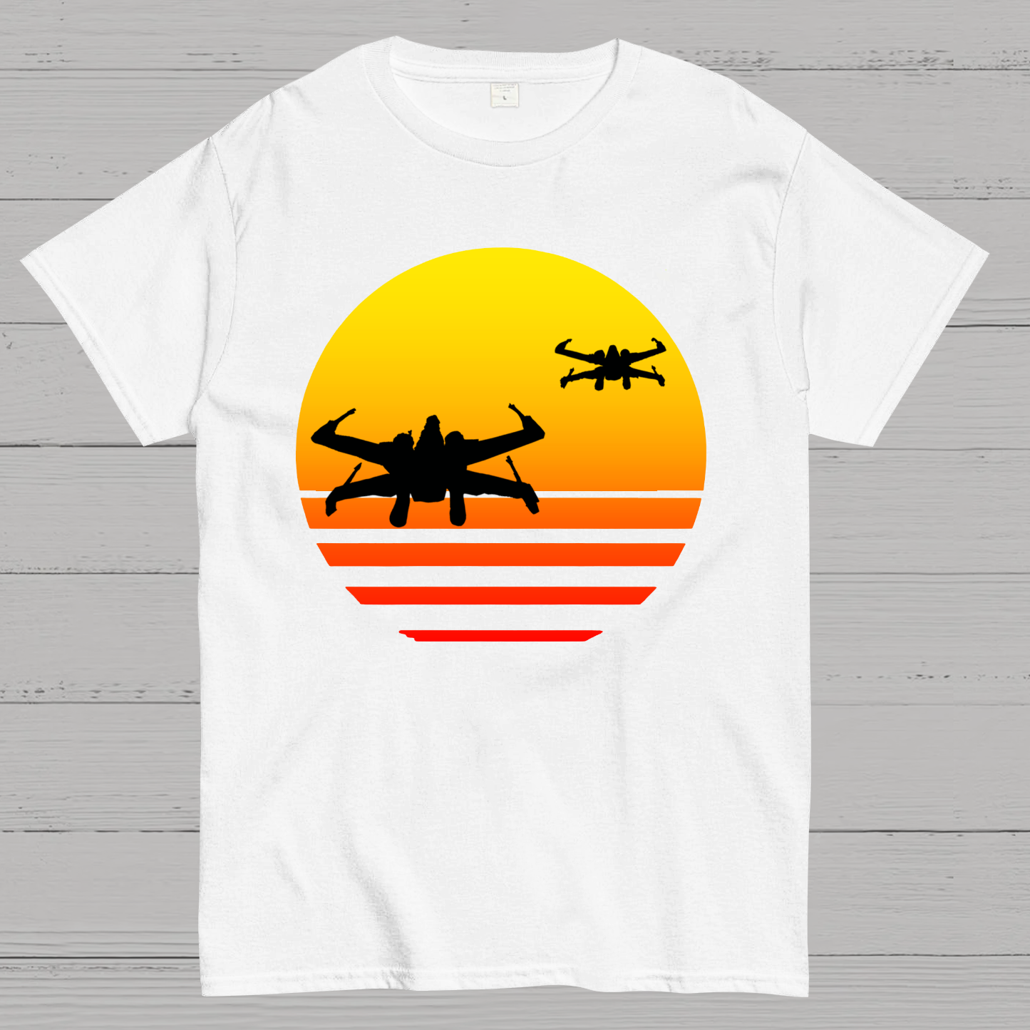 Tie Fighter Sunset Geeky T-Shirt