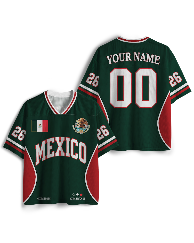 Mexico Flag Matching Mesh Jersey