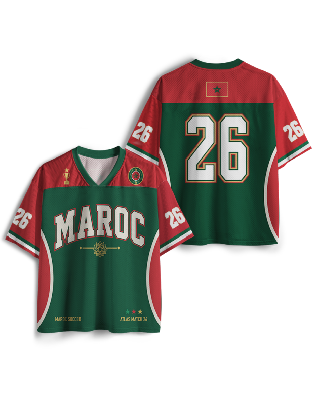 Morocco 26 Soccer Mesh Jersey
