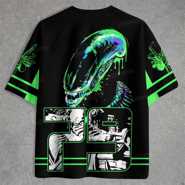Retro Space Neon Creature Jersey Shirts 