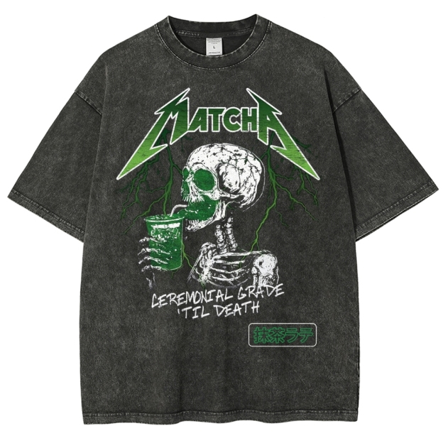 Fun Matcha Washed T-Shirt 