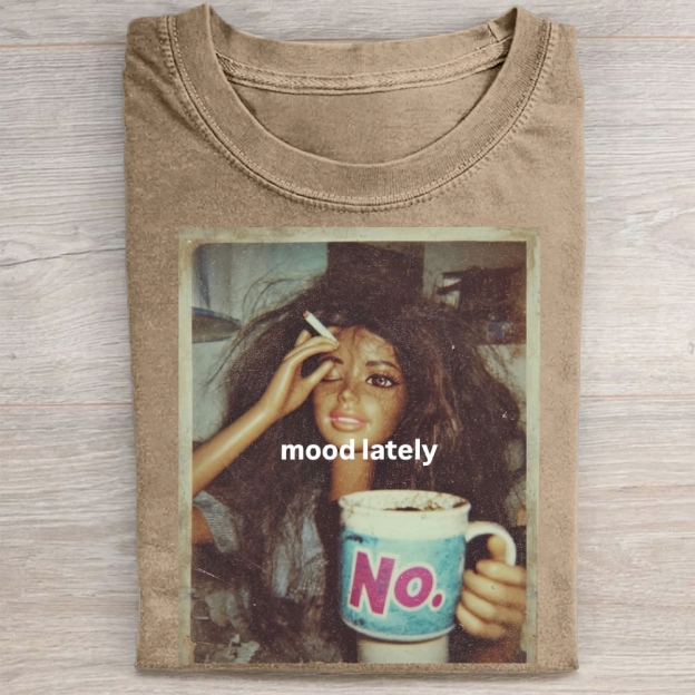 Funny Doll Face Meme Washed T-Shirt