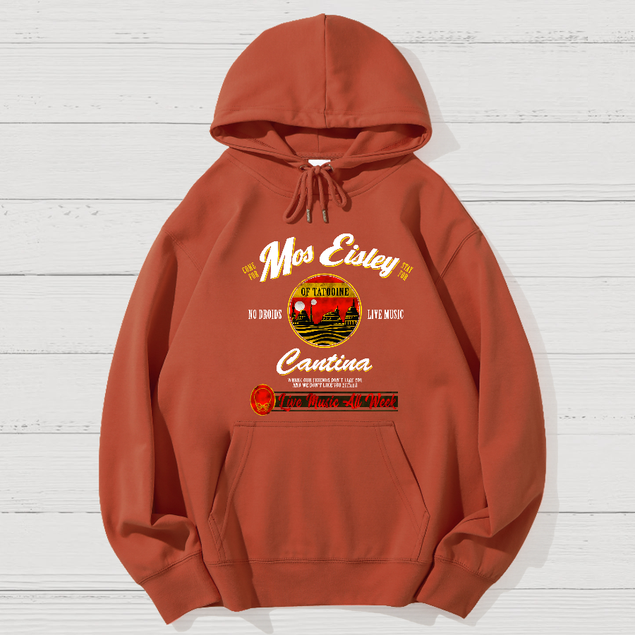 Mos Eisley Cantina Tatooine Graphic Star Battles Print Geek Cotton Hoodie
