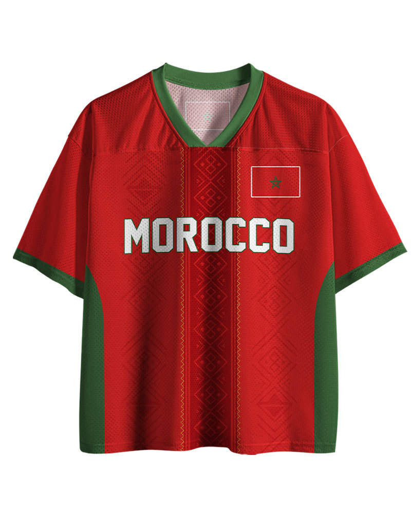 Morocco 10 Soccer Mesh Jersey