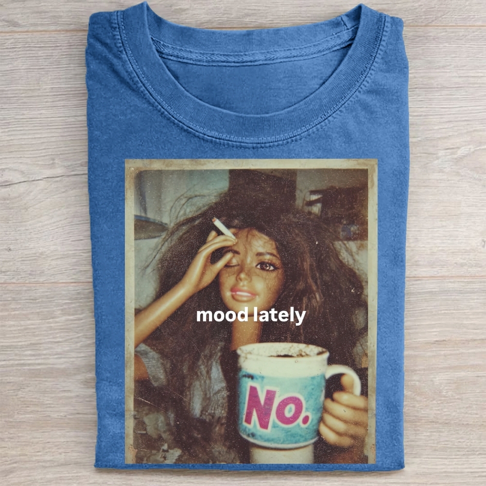 Funny Doll Face Meme Washed T-Shirt