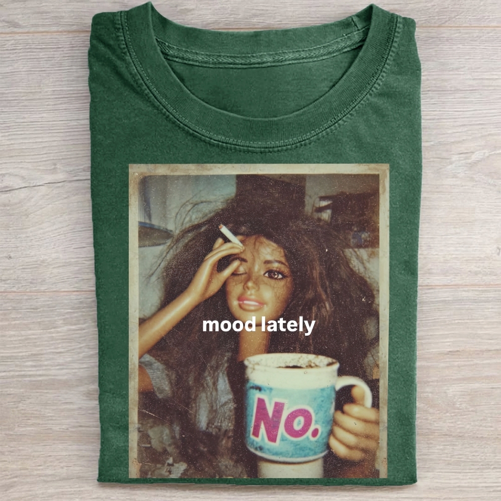 Funny Doll Face Meme Washed T-Shirt