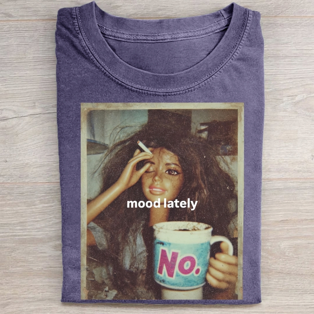 Funny Doll Face Meme Washed T-Shirt