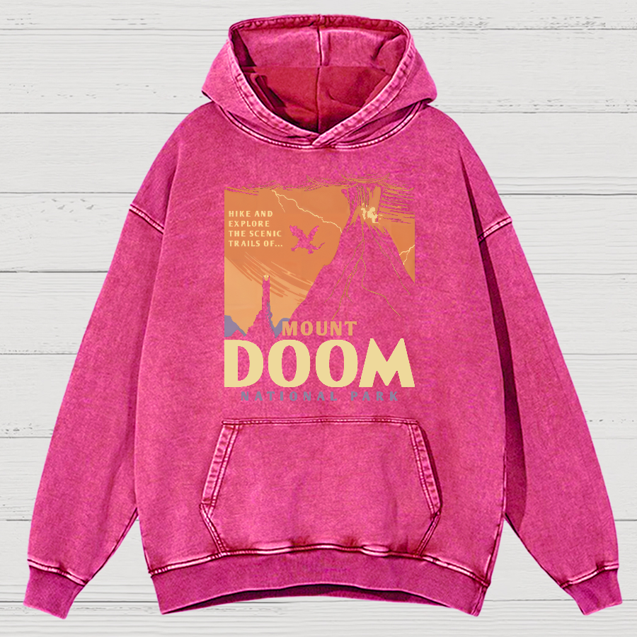 Mount Doom National Park Vintage Distressed Hoodie