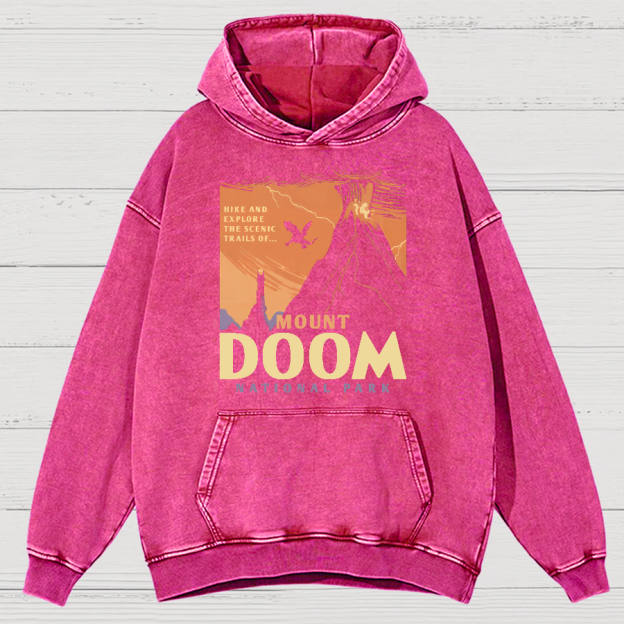 Mount Doom National Park Vintage Distressed Hoodie