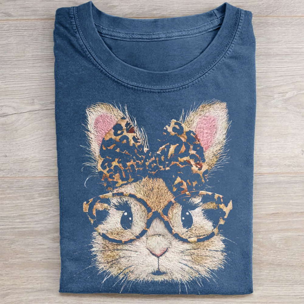 Retro Happy Easter Bunny Washed Tee