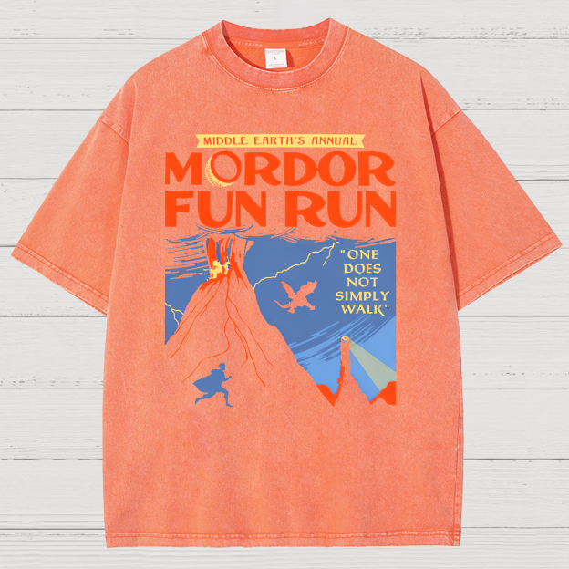 Middleearth's Annual Mordor Fun Run Sarcasm Vintage Distressed T-shirt