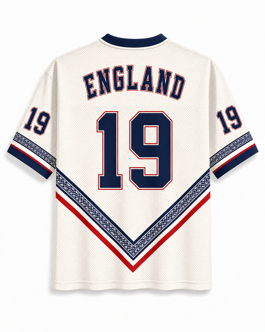 Vintage England Heritage White Football Mesh Jersey