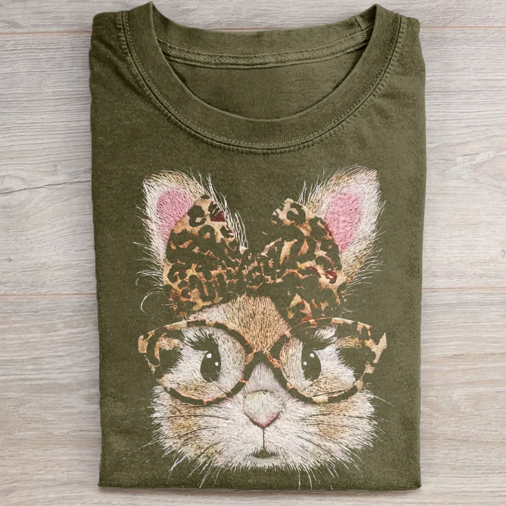 Retro Happy Easter Bunny Washed Tee