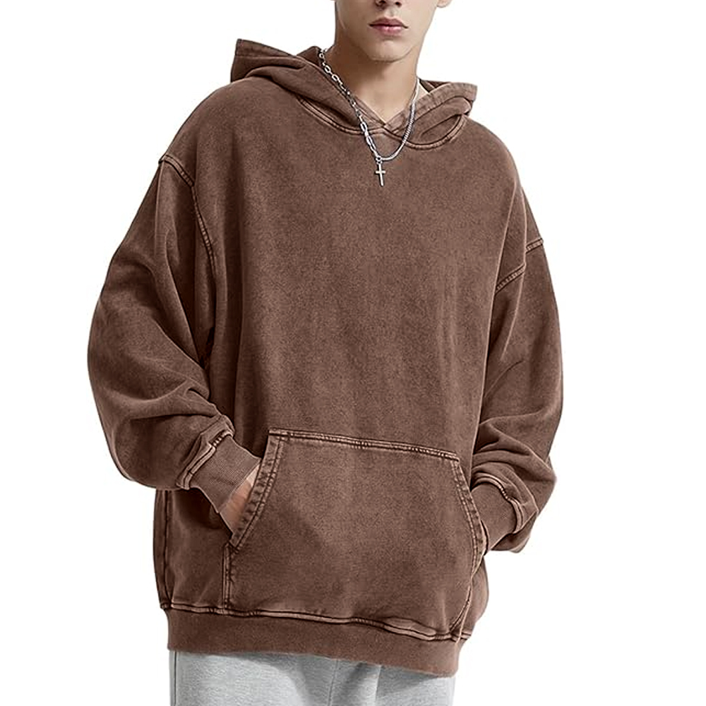Solid Color Retro Washed Hoodies