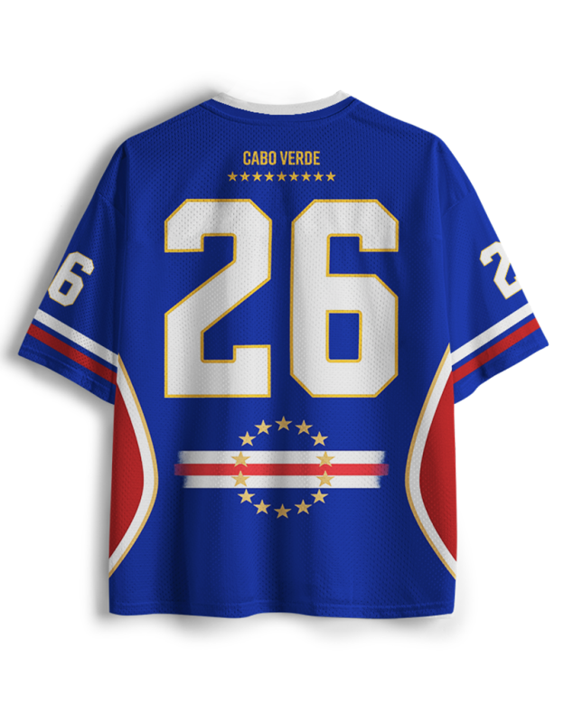Vintage Cape Verde Soccer Mesh Jersey