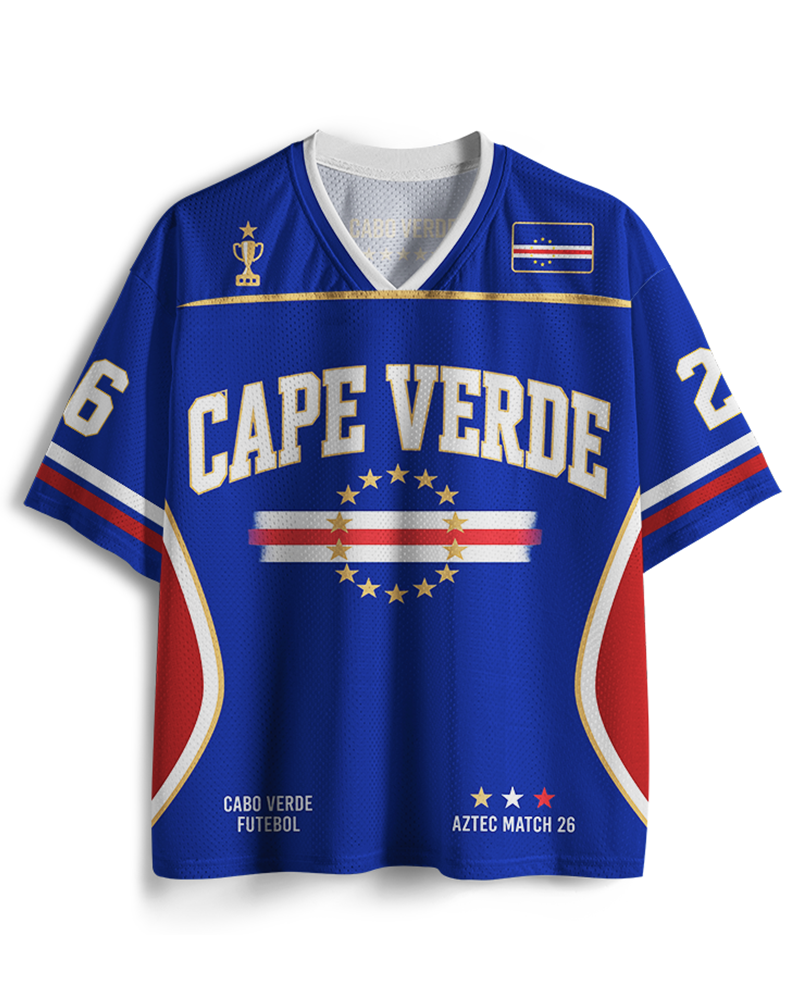Vintage Cape Verde Soccer Mesh Jersey