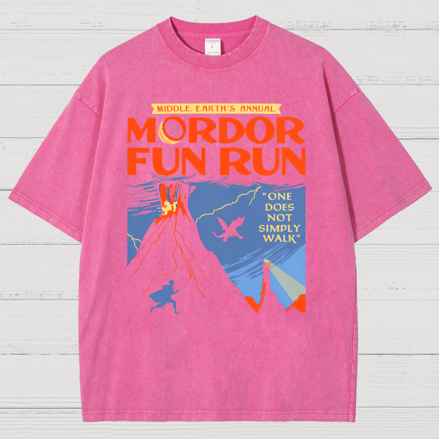 Middleearth's Annual Mordor Fun Run Sarcasm Vintage Distressed T-shirt