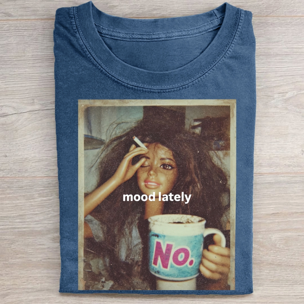 Funny Doll Face Meme Washed T-Shirt