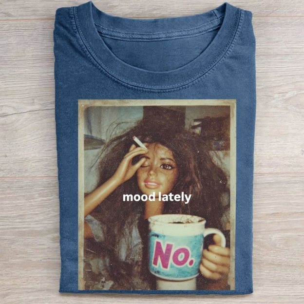 Funny Doll Face Meme Washed T-Shirt