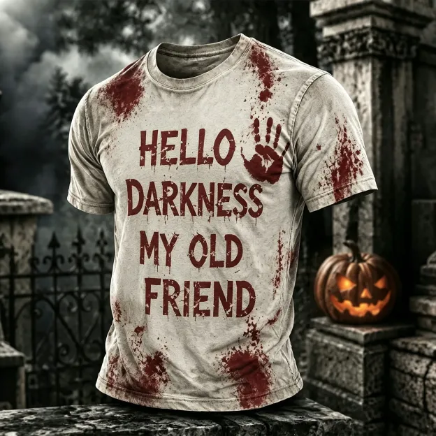 Men's Hello Darkness My Old Friend Halloween T-shirt