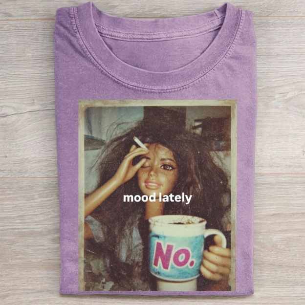 Funny Doll Face Meme Washed T-Shirt