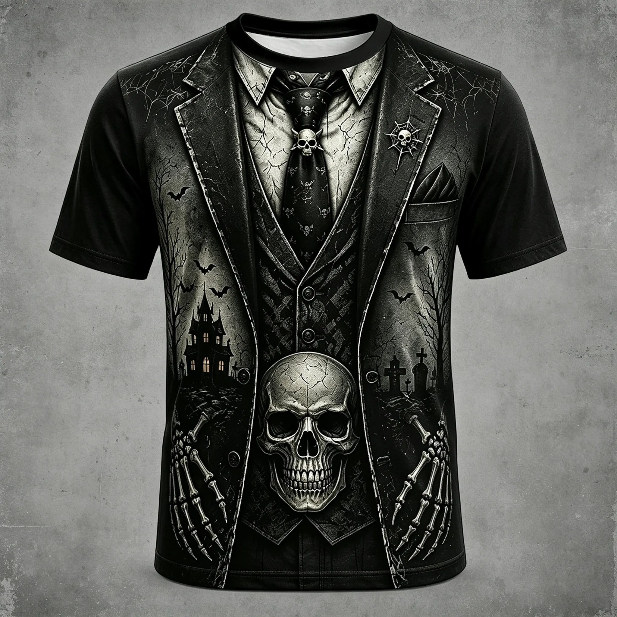 Men's Halloween Skull 3d Print Casual T-shirt