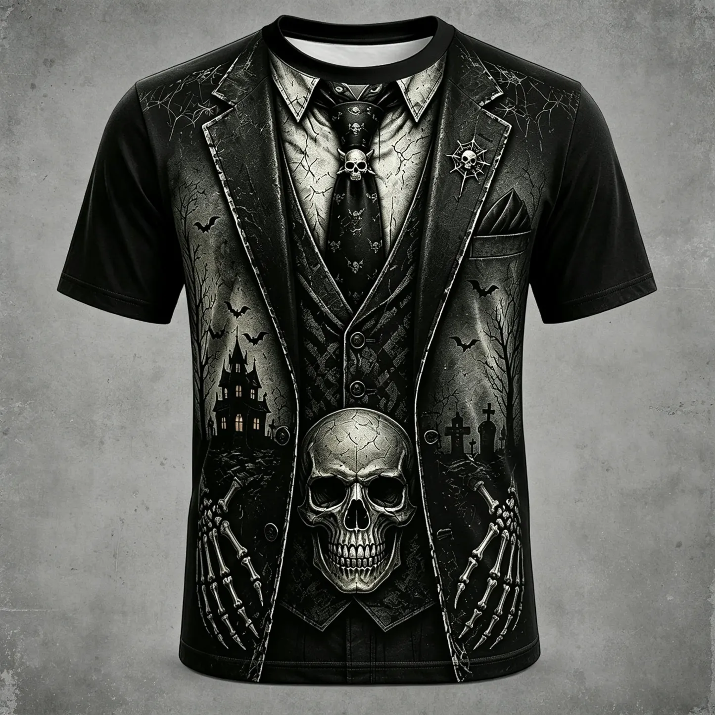 Men's Halloween Skull 3d Print Casual T-shirt