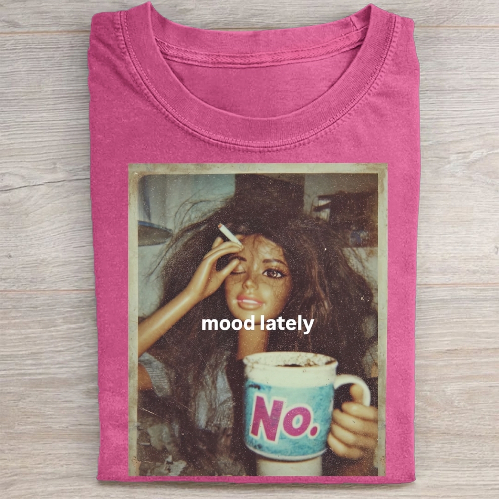 Funny Doll Face Meme Washed T-Shirt