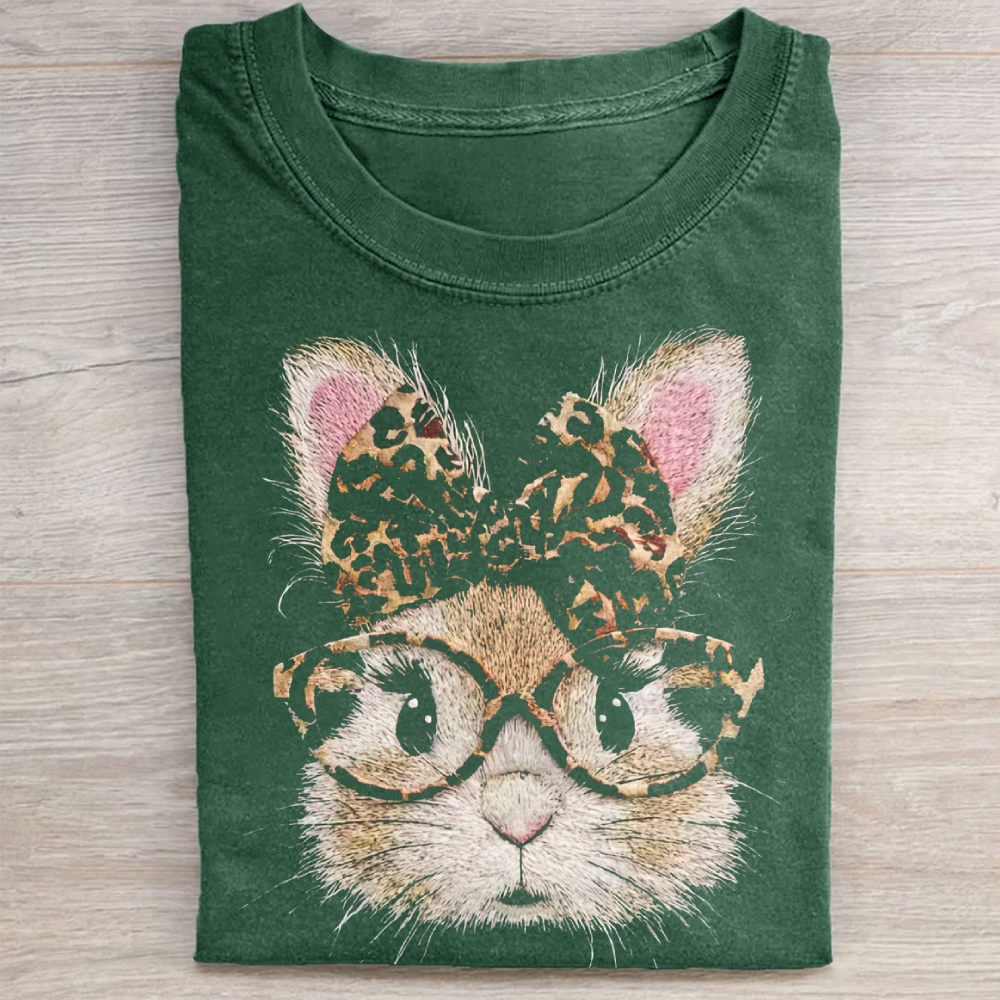 Retro Happy Easter Bunny Washed Tee