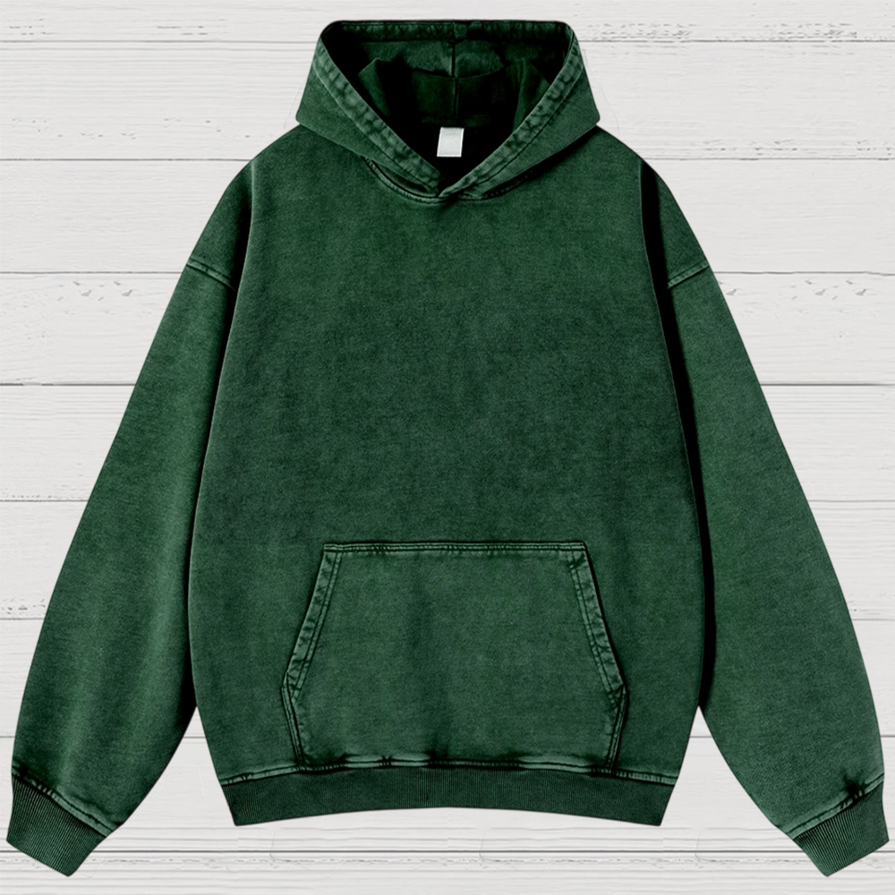Solid Color Retro Washed Hoodies