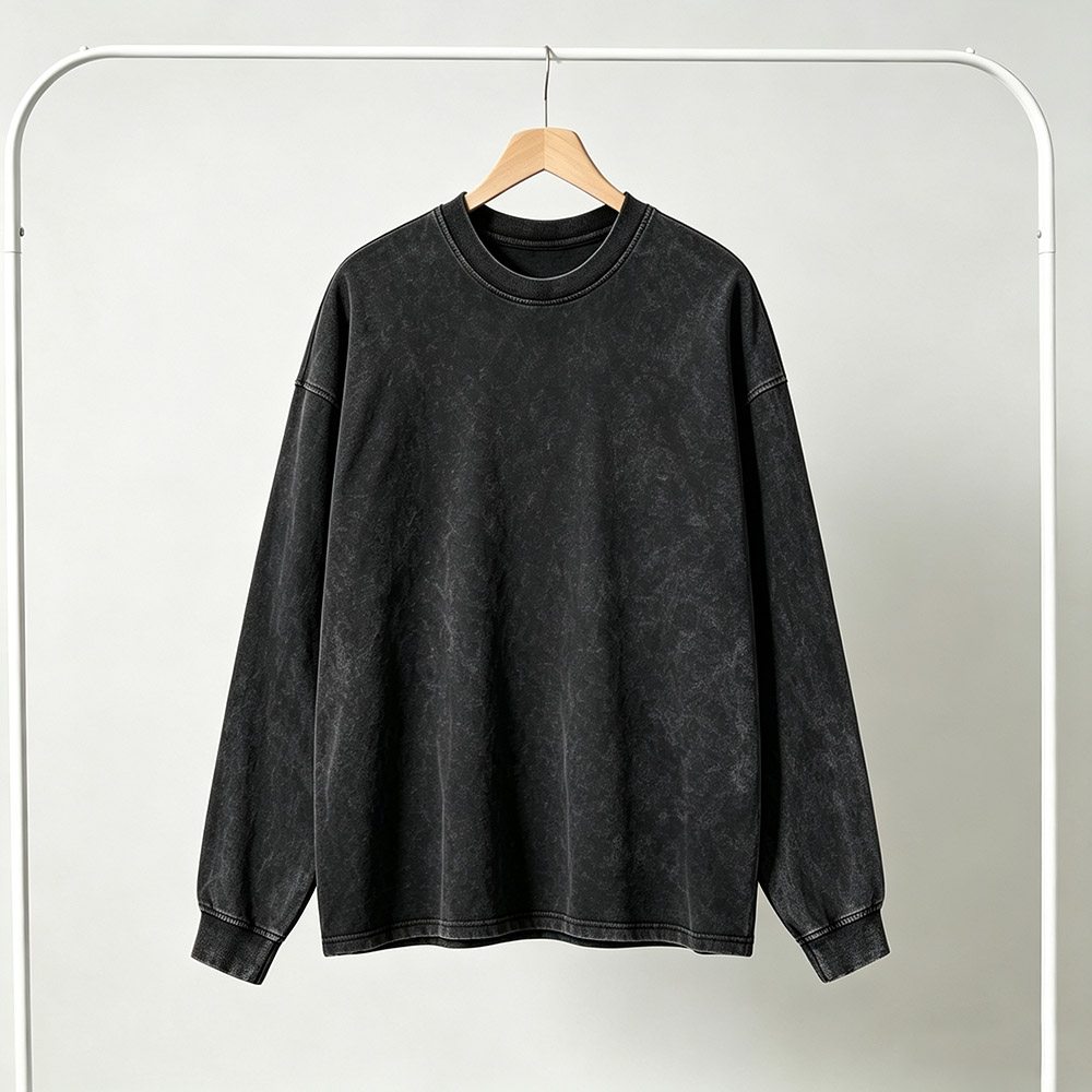 Vintage Classic Washed Long-Sleeved T-Shirt