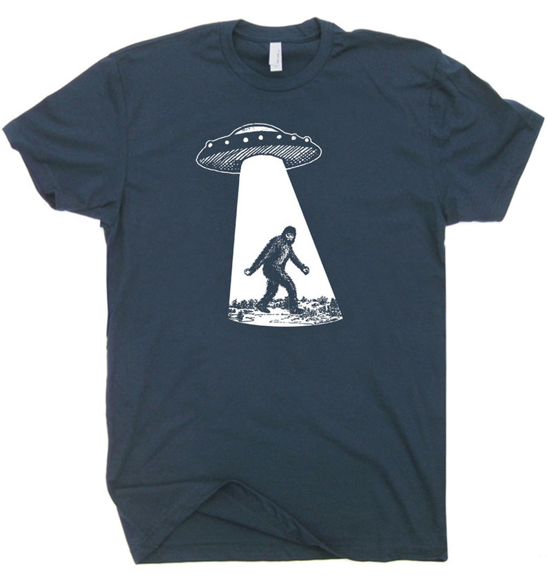 Alien Bigfoot UFO Abduction T-Shirt