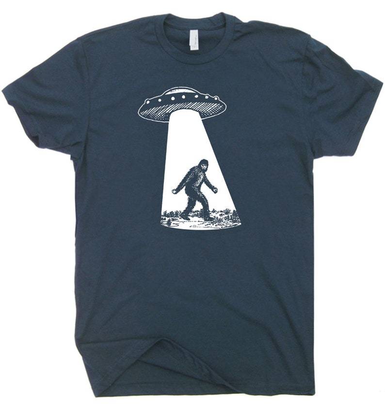 Alien Bigfoot UFO Abduction T-Shirt