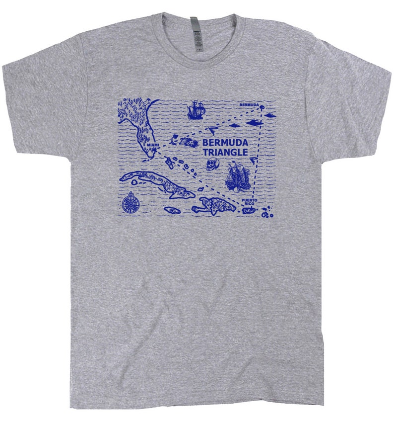 Bermuda Triangle T Shirt Caribbean Shirt For Men Women Kids Cool UFO Shirt Alien Abduction Tee Vintage Sailing Shirts Bermuda Shirt Area 51