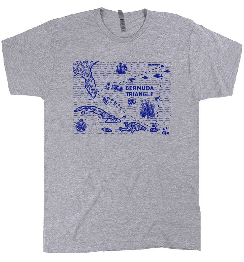 Bermuda Triangle T Shirt Caribbean Shirt For Men Women Kids Cool UFO Shirt Alien Abduction Tee Vintage Sailing Shirts Bermuda Shirt Area 51