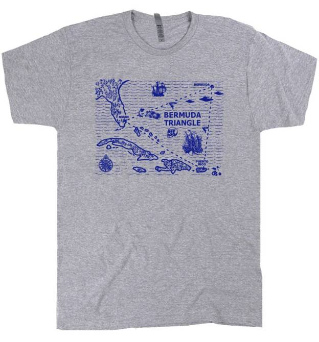 Bermuda Triangle T Shirt Caribbean Shirt For Men Women Kids Cool UFO Shirt Alien Abduction Tee Vintage Sailing Shirts Bermuda Shirt Area 51