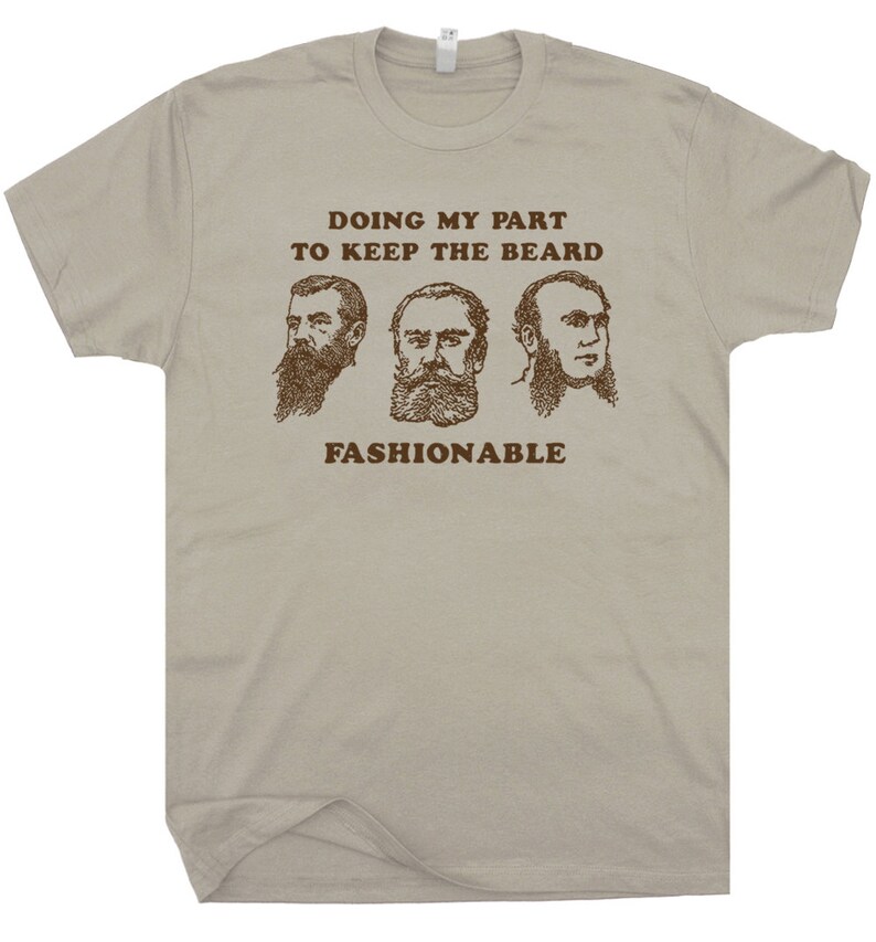 Mens funny beard shirts retro hipster barbershop t shirts beard pun humor shirts